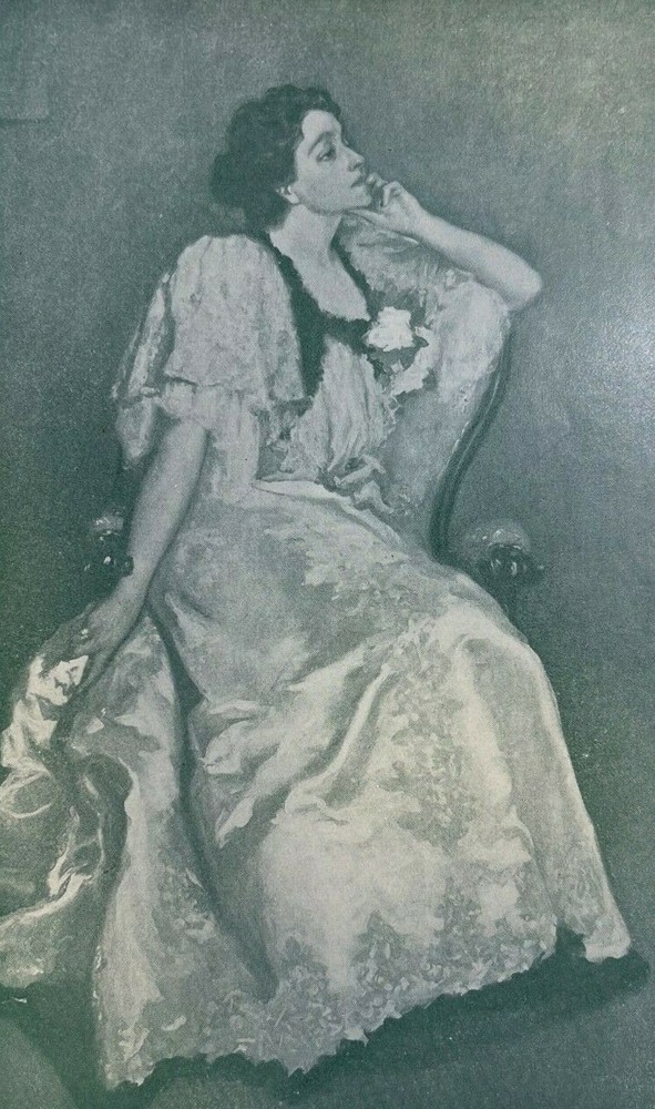 1899 Vintage Magazine Illustration Actress Eleonora Duse