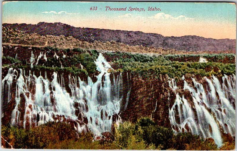 Postcard MOUNTAIN SCENE Thousand Springs Idaho ID m/09 AO5122