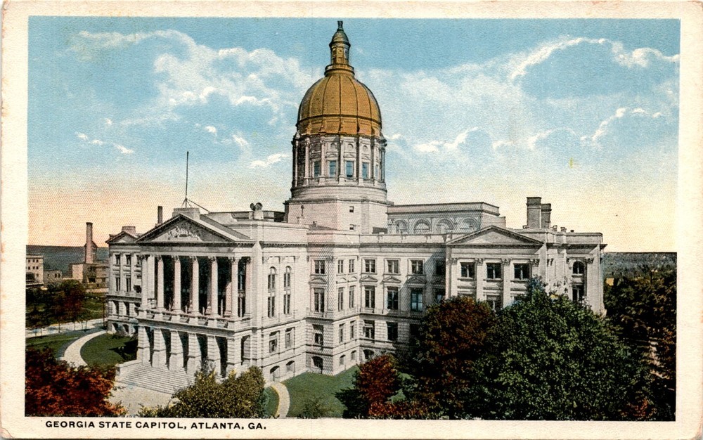 Georgia State Capitol, Atlanta, Georgia, United States, State Museum. Postcard