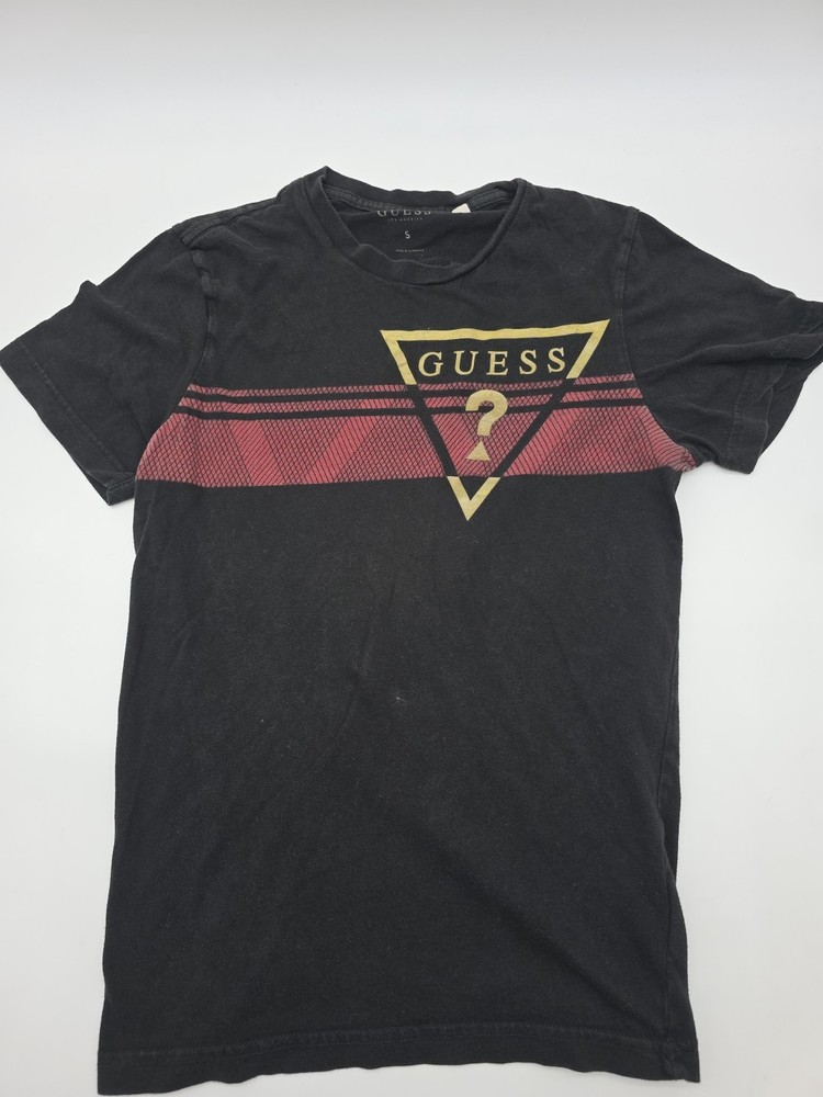 Guess By Guess T-shirt Men S Black Graphic Print 100% Cotton.#42372