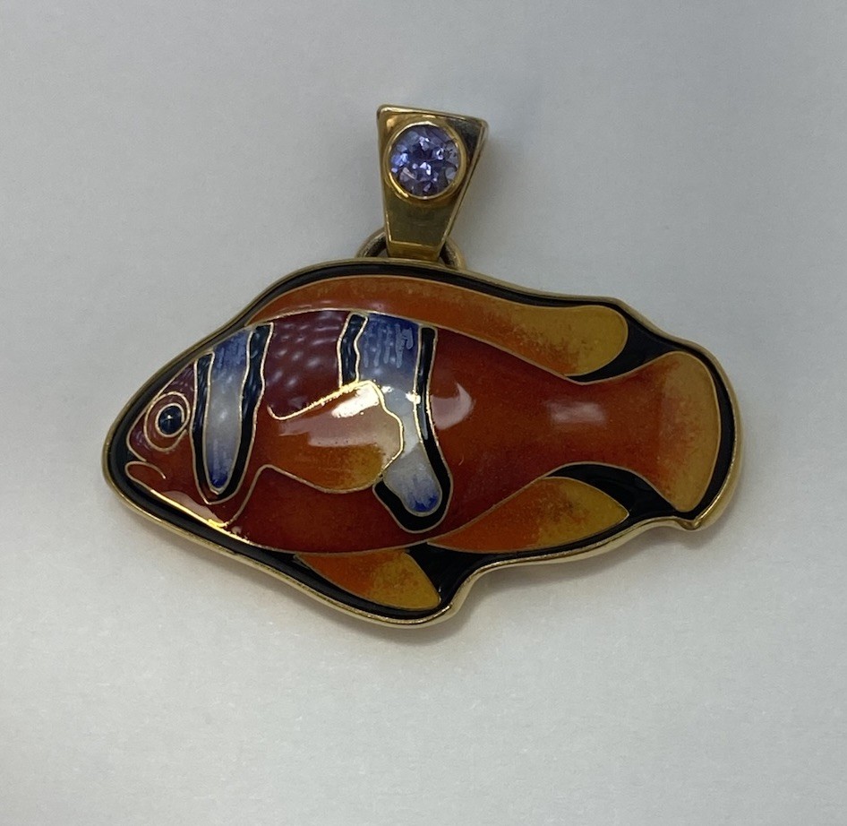 Rae 18K Gold Fish Pendant, Made By Merry-Lee Rae