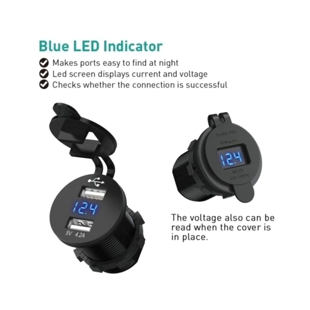 Dual Port Fast Car USB Charger Adapter for Smartphones & Devices  