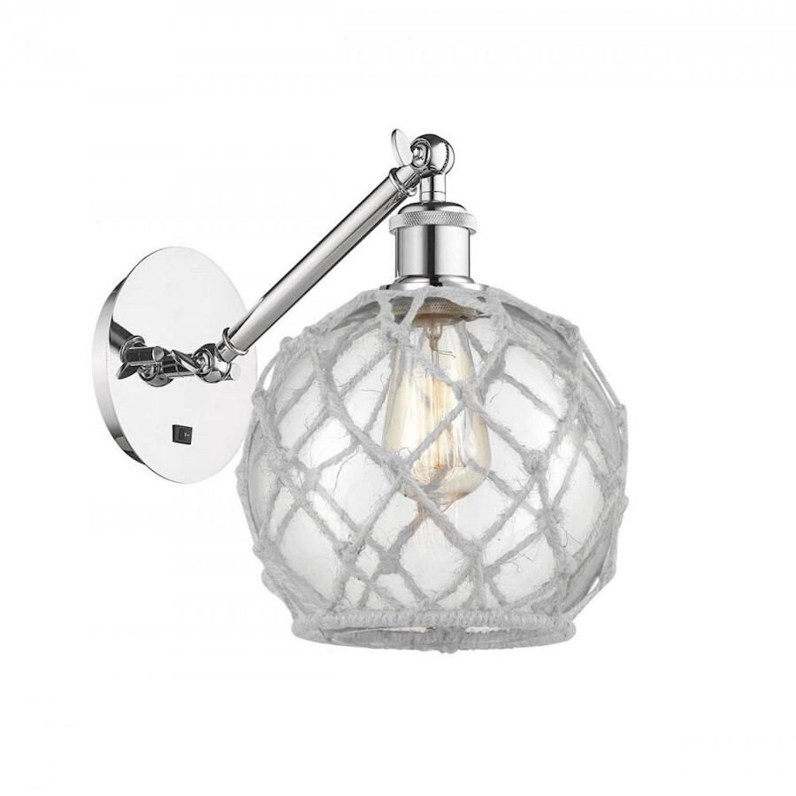 BF Rope 318 LED Sconce in White and Redwood Finish with 1 Watt LEDs  