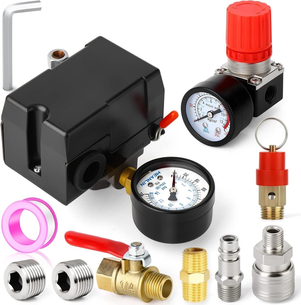 Compact Air Pressure Switch Control Valve with Regulator and Relief Valve Kit