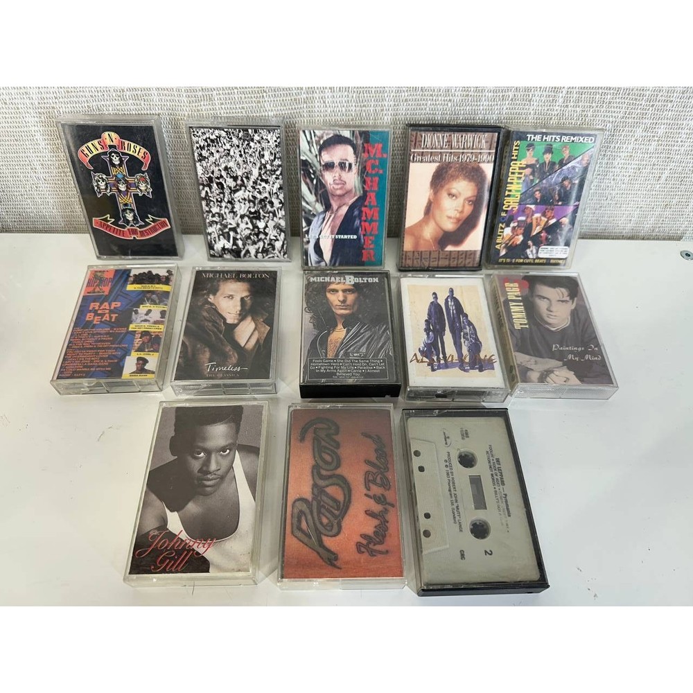 Lot of 13 Vintage Cassette Tapes 80s 90s Rock Pop Rap - 012 (105)