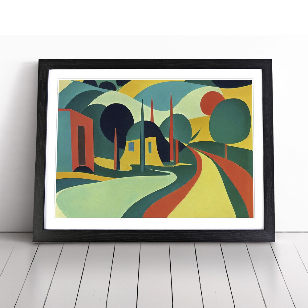 Pop Art Meadow Landscape Vol.2 Abstract Wall Art Print Framed Picture Poster