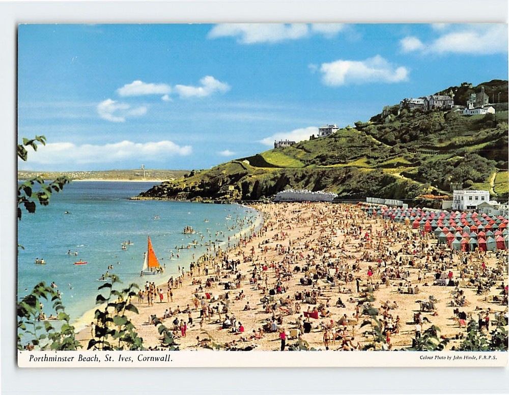 Postcard Porthminster Beach St. Ives Cornwall England