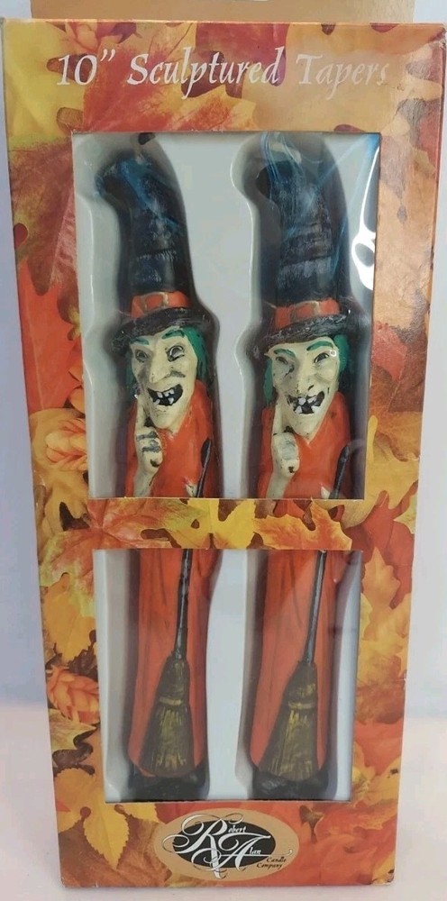 Decorative Sculptured Taper Candles NOS Vintage Halloween Decor