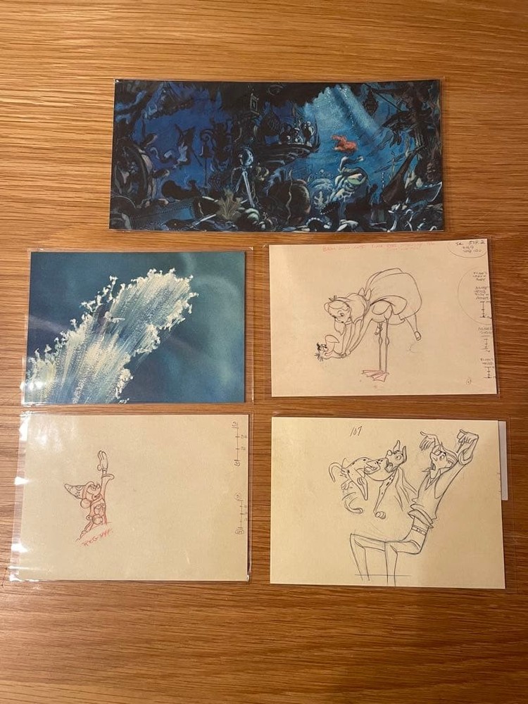 Disney Art Exhibition Postcard Set, Mickey, Little Mermaid, Alice, Mary Blair,