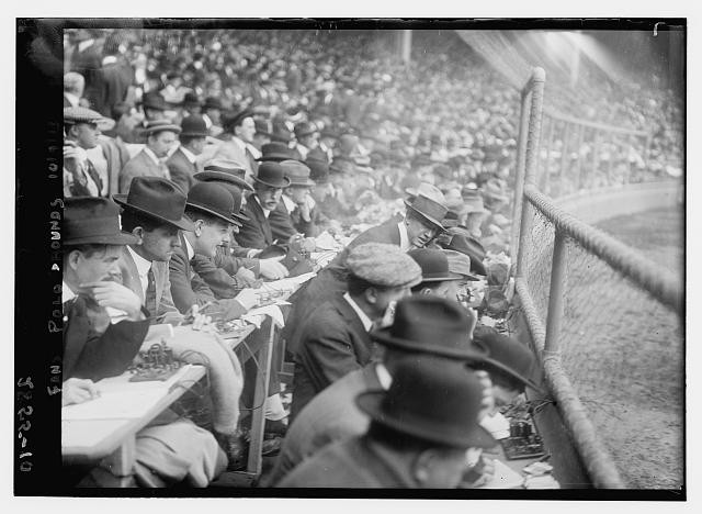 Photo:New York City Polo Grounds 1913 Baseball Fans Telegraph Operators