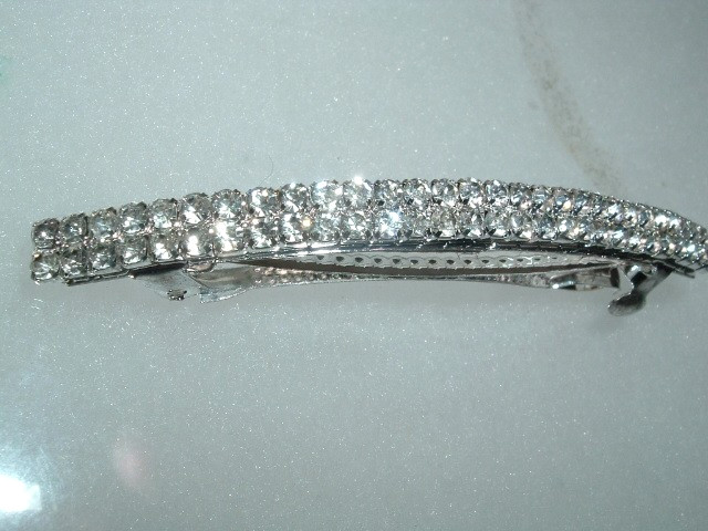 Art Deco White Rhinestone 2.5