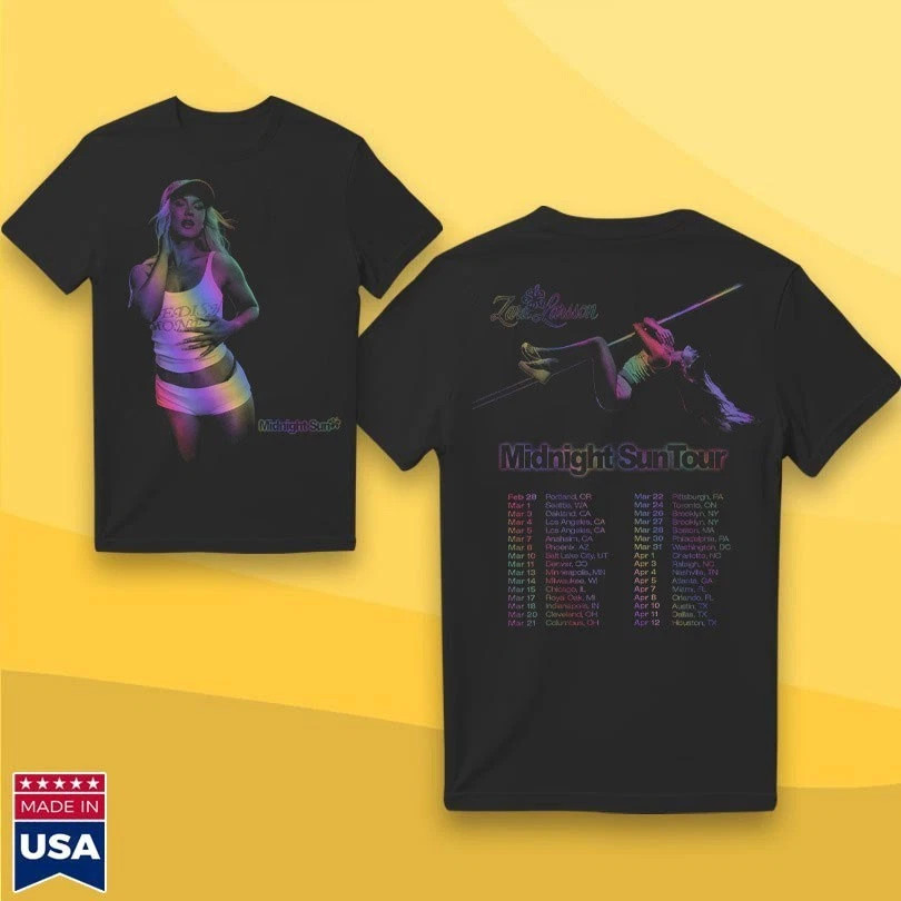 Zara Larsson Midnight Sun Tour 2026 Merch Unisex T-Shirt