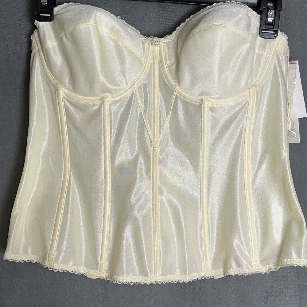 Dominique 8950 Corset Longline Bridal Bra Juliette 42B Ivory Strapless Garters
