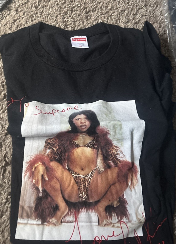 Supreme Lil' Kim Graphic Tee Black Cotton Crew Neck Short Sleeve XL