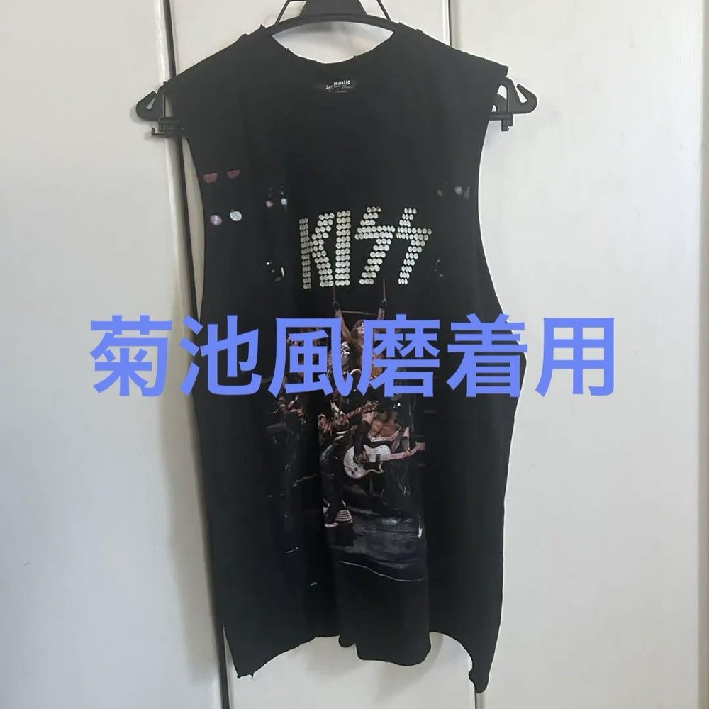 Zara Kiss Band T-Shirt Collaboration Cut And Sew Kikuchi Fuma Rock
