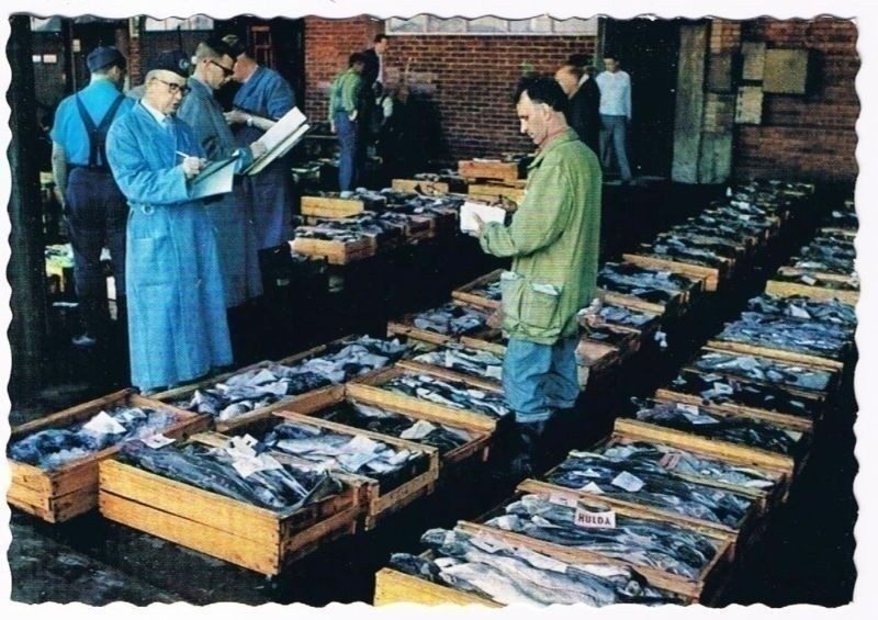 Goteborg Sweden Postcard Fiskhammen Gothenburg's Fish Auctions