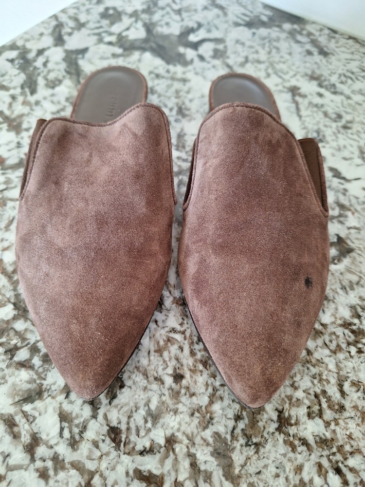 JENNI KAYNE Suede Mules WOMENS EU 35 US 5 Pointed Toe