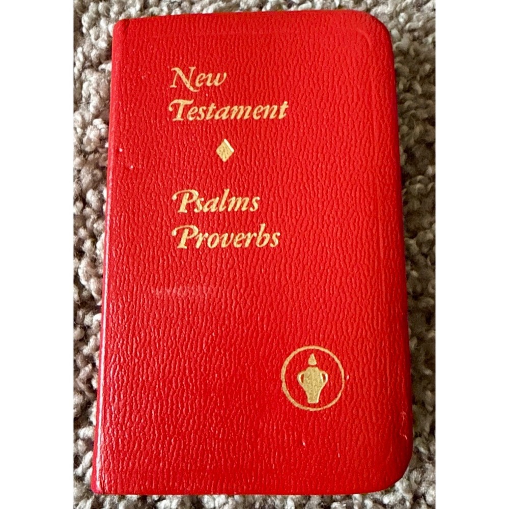 Gideons International New Testament Psalms Proverbs Pocket Bible Red Fair Small