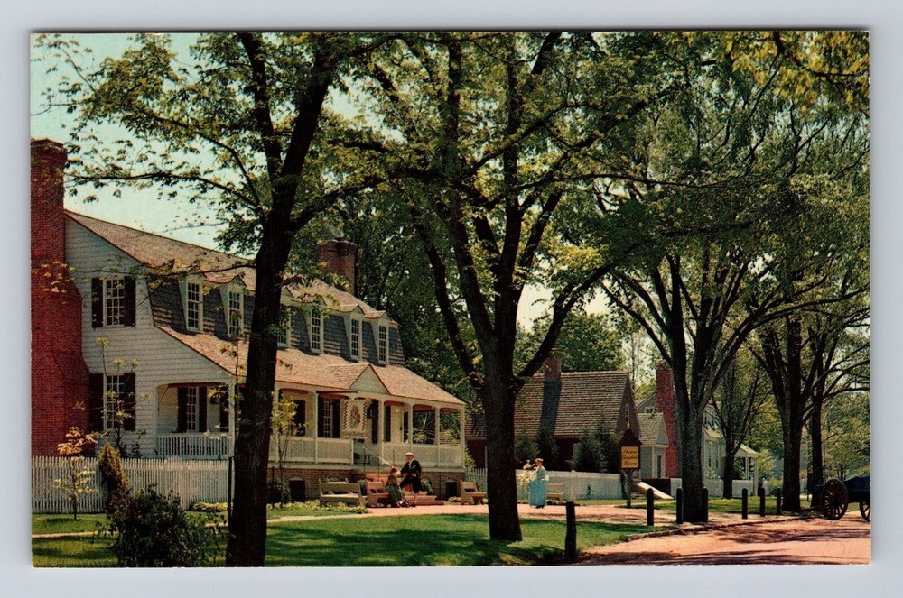 Williamsburg VA-Virginia, Christiana Campbells Tavern, Antique Vintage Postcard