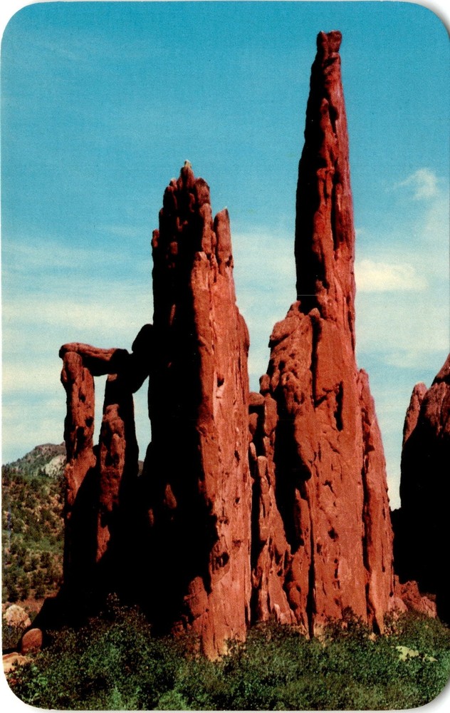 Montezuma's Temple, Garden of the Gods, Pikes Peak Region, Colorado, Postcard