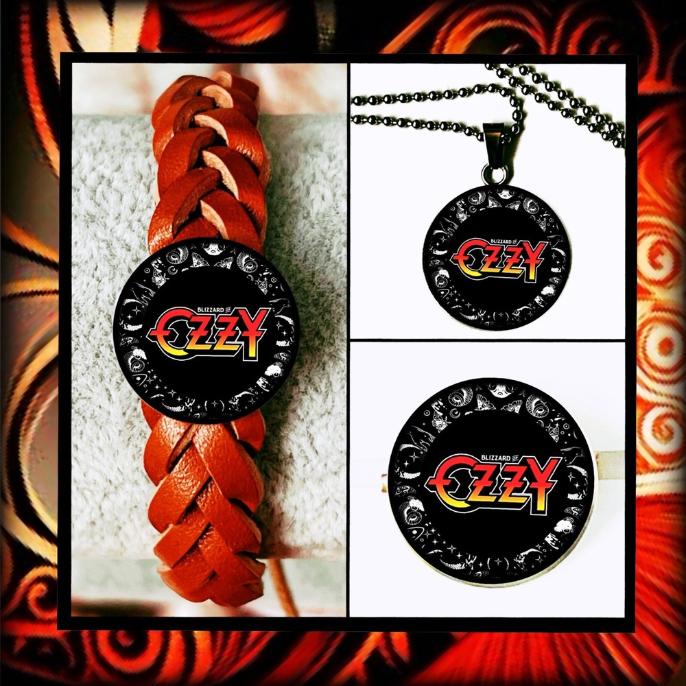 OZZY OSBOURNE ACCESSOIRES 🇺🇸 SET OF THREE 🇺🇸BRACELET➕NECKLACE➕PIN🤘