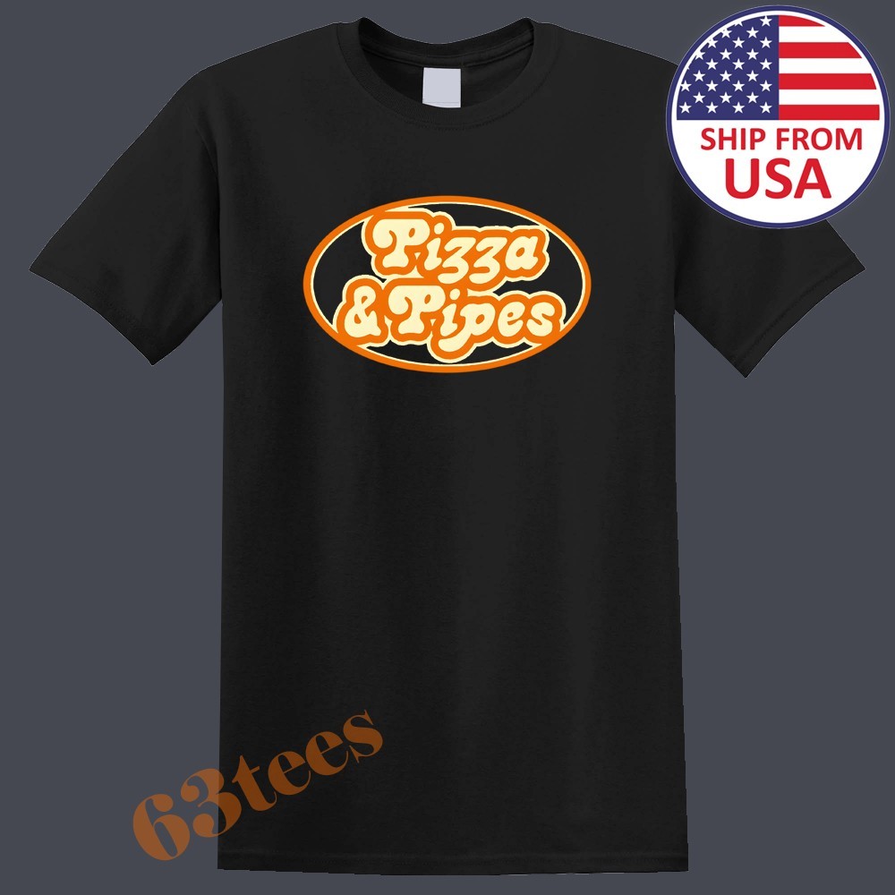 Pizza n Pipes Restaurant Men's Black Size S to 5XL