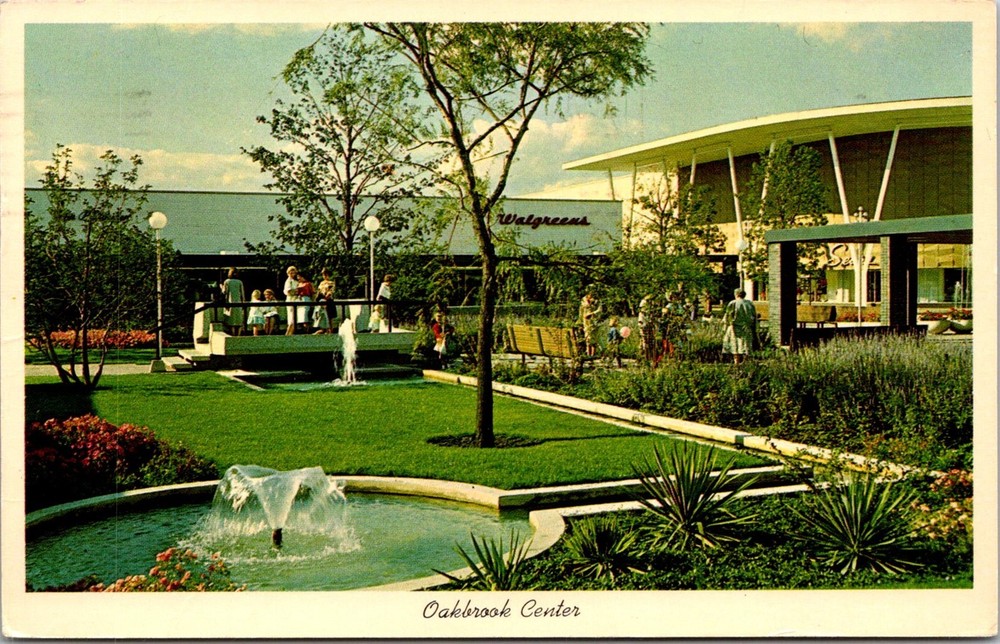 Dr Jim Stamps Postcard Oak Brook Illinois Shopping Center