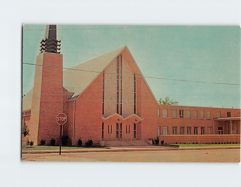 Postcard First Methodist Church Bonham Texas USA