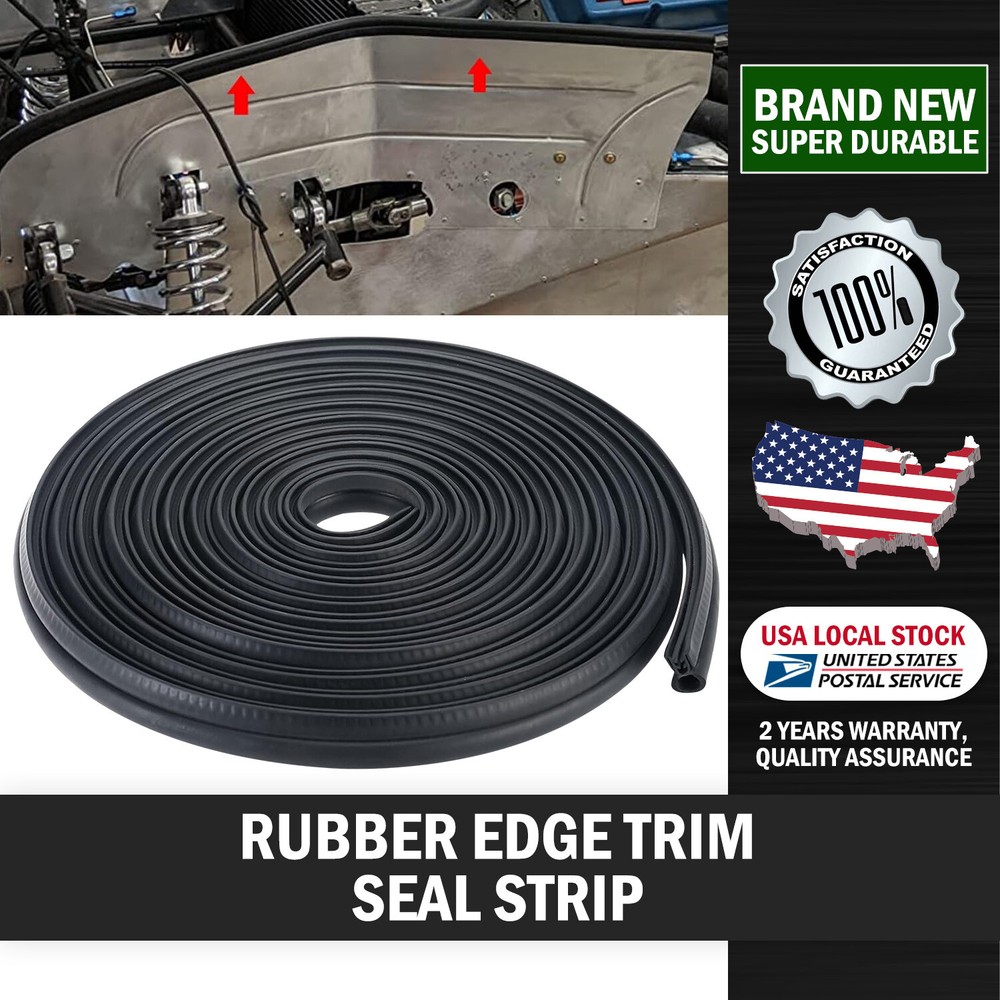 4M U-Shape Durable Rubber Car Door Edge Guard Protector Molding Strip