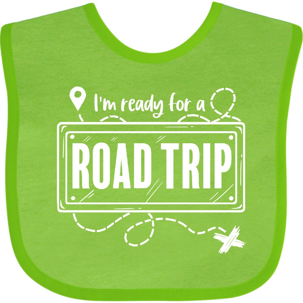 Inktastic I'm Ready For A Road Trip Baby Bib Trips Vacay Camping Get Away Map