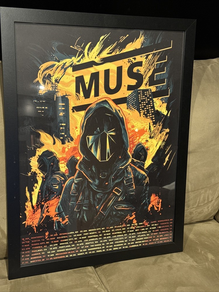 2023 MUSE Concert Poster Mint Framed