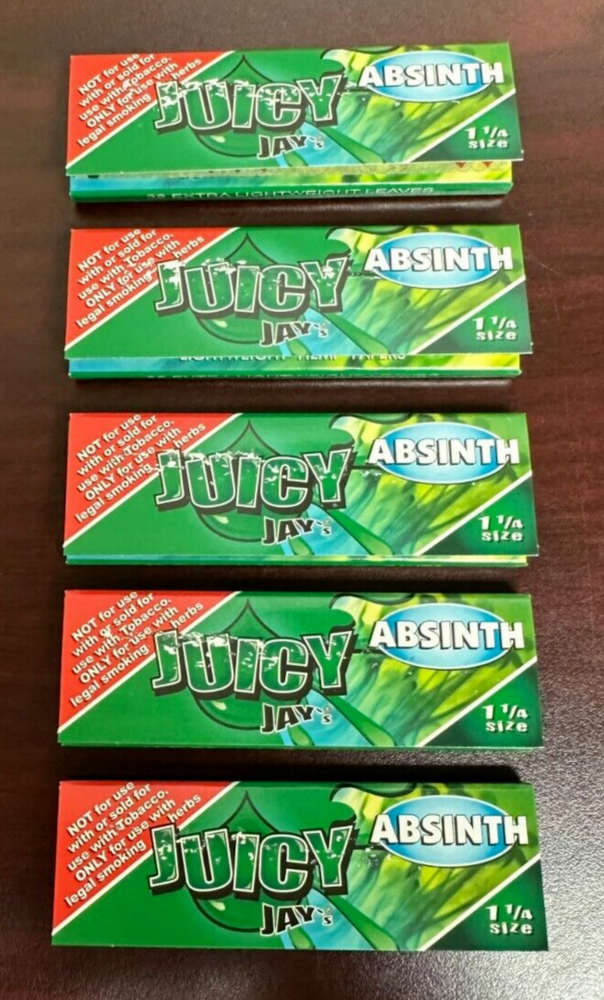 Juicy Jays Absinthe 1 1/4 Rolling Papers 5-Pack-image