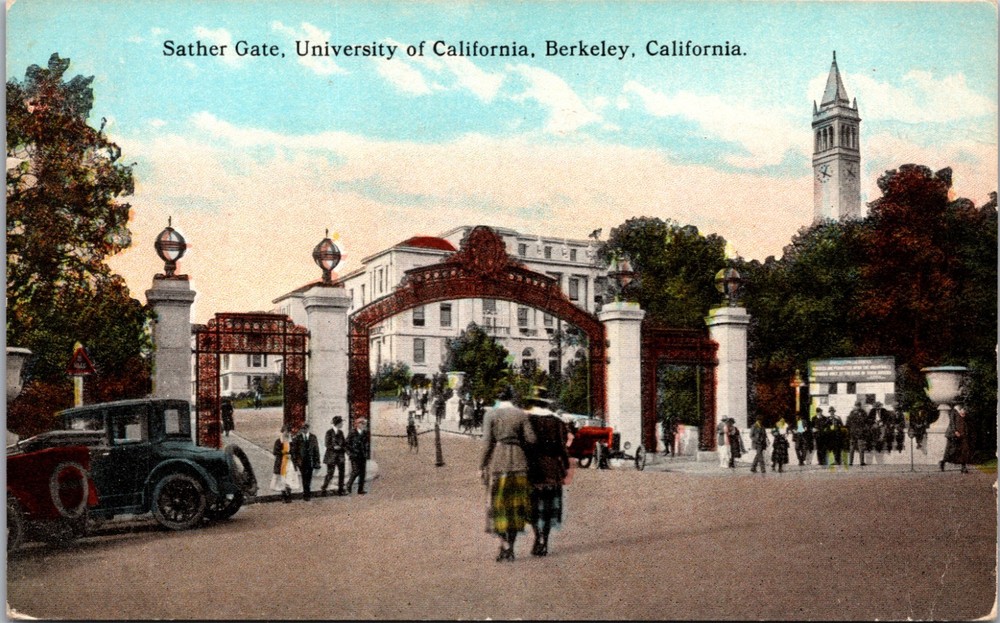 Sather Gate University of California Berkeley Antique Campus Postcard