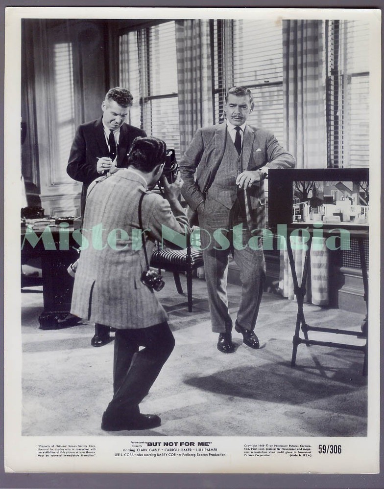 Vintage Photo 1959 Clark Gable poses for photo in But Not For Me