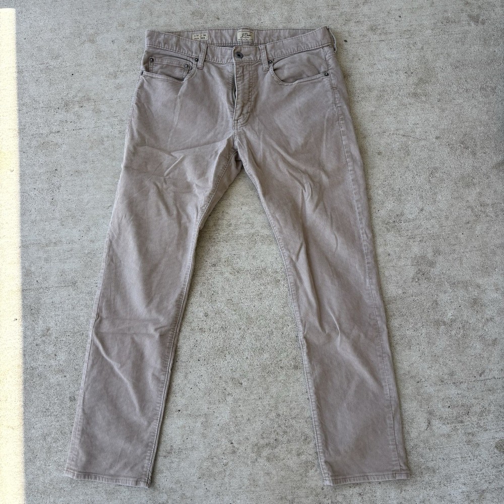 J Crew Men's Brown Khaki 484 Slim Fit Stretch Corduroy Pants Size 32x30