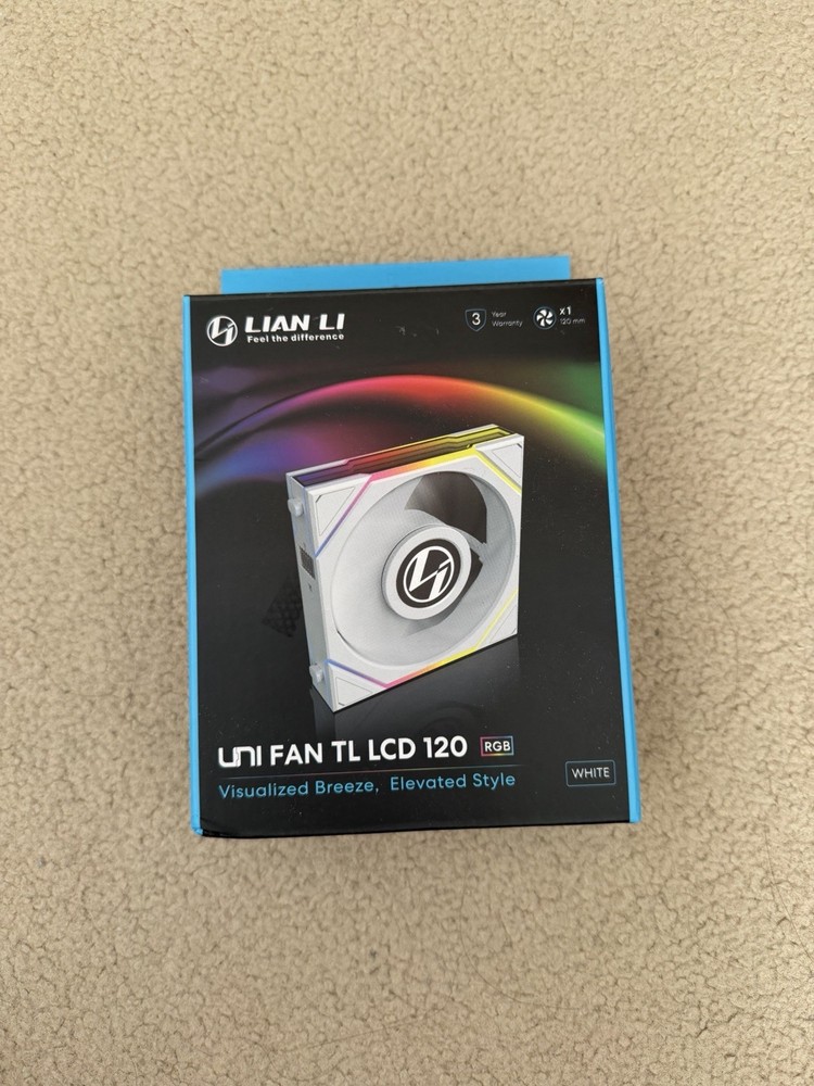 Lian Li Uni Fan TL LCD 120 RGB White 1x 120mm Fans 12TLLCD Wired