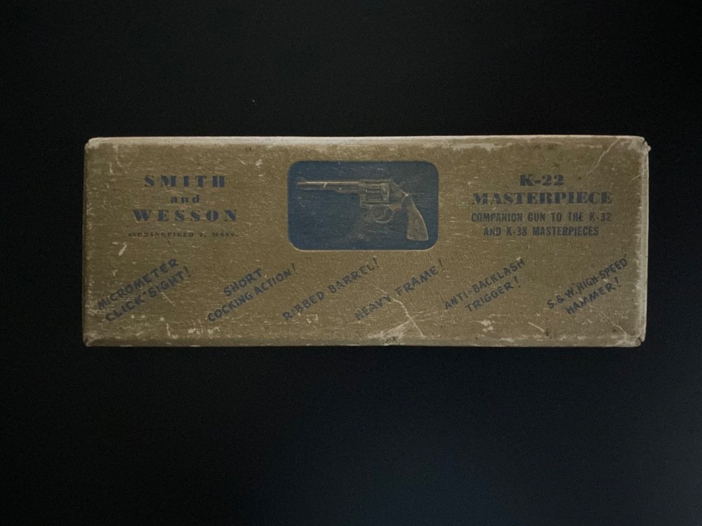 Vintage Smith & Wesson K-22 Masterpiece Gold Factory
