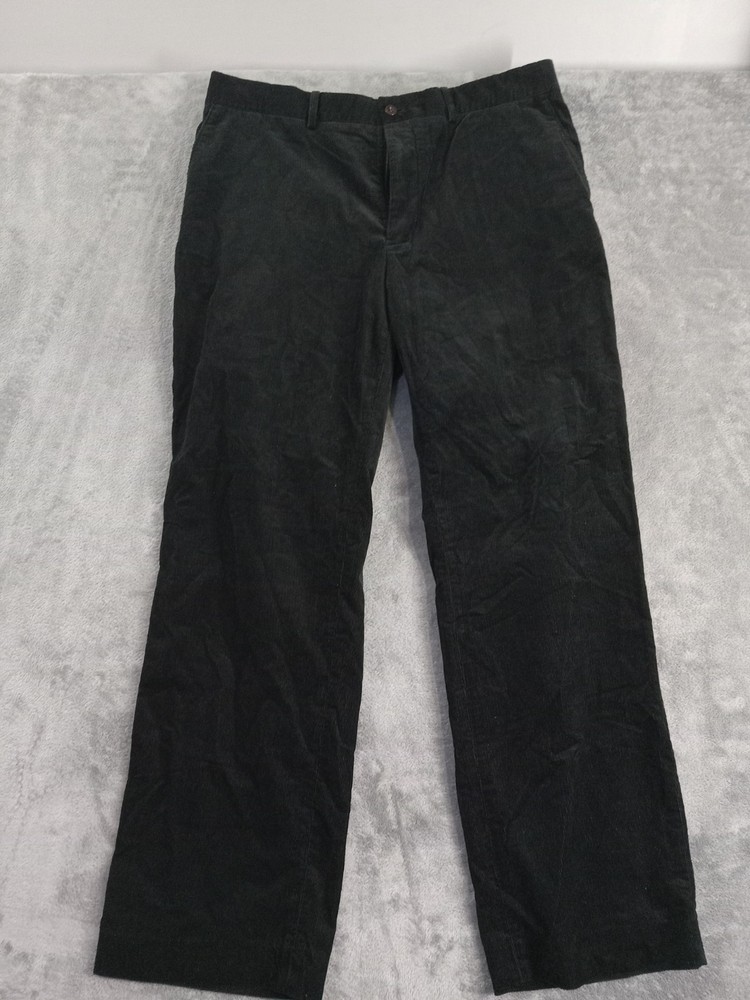 Ralph Lauren Polo Pants Men 38X34 Black Preston Corduroy Stretch Trousers Cotton