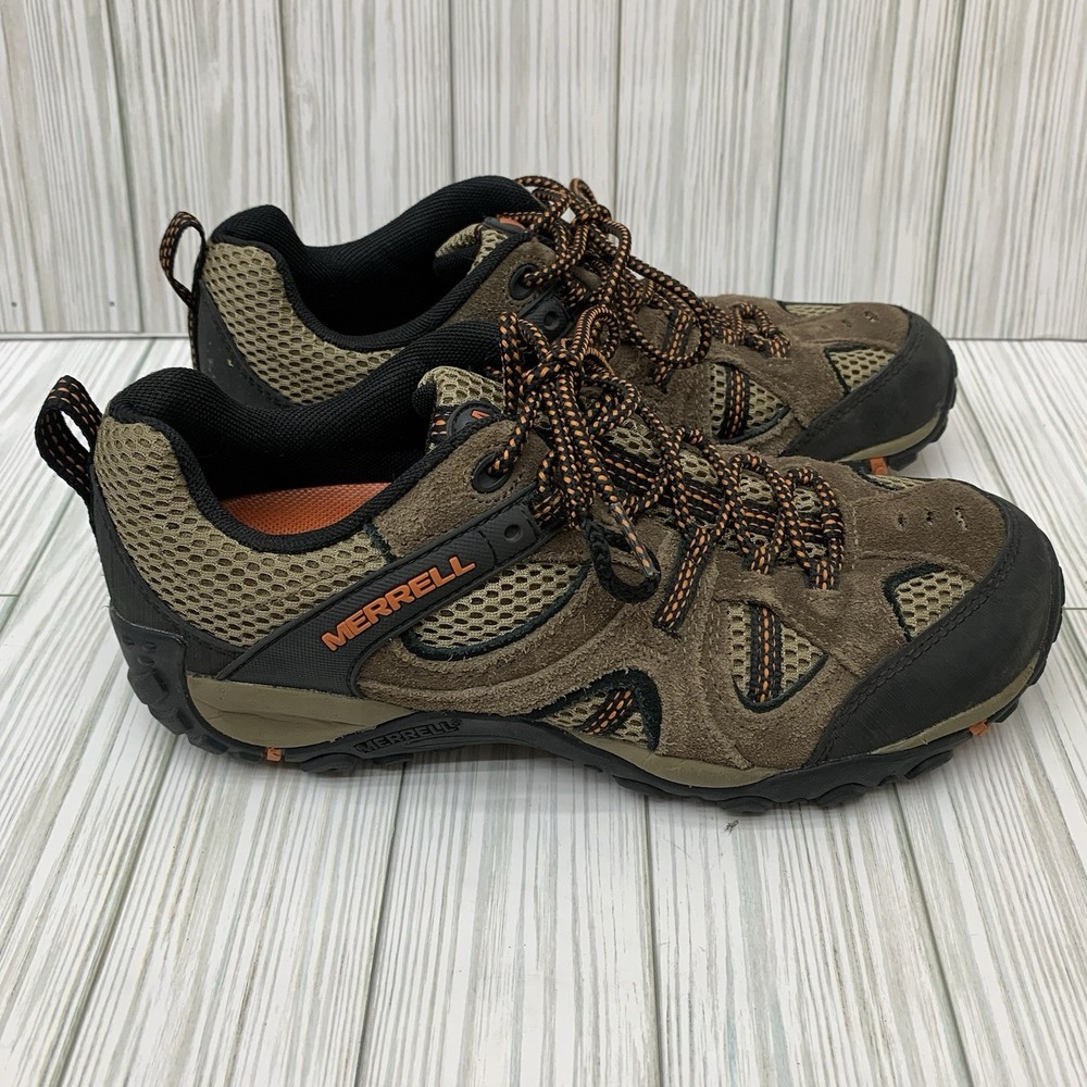 Merrell Crosslander 3 Men's Size 7.5 Brown Trail Hiking Shoes Low Lace-Up Outdoor