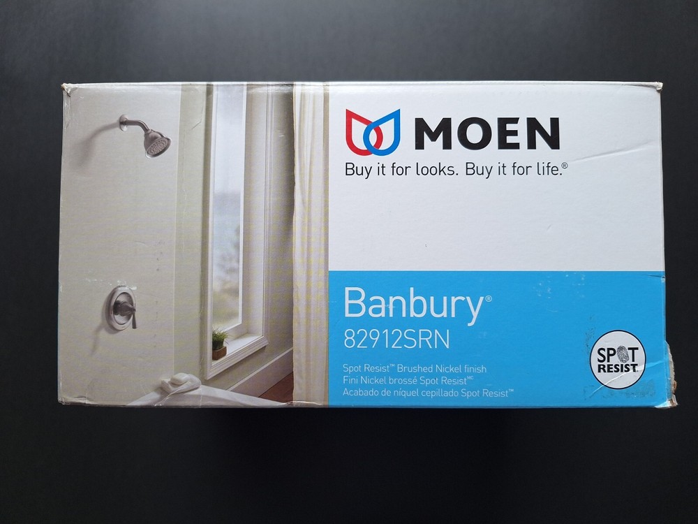 Moen Single Handle Shower Faucet with Valve - Brushed Nickel (82912SRN)