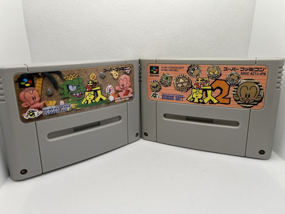 SUPER GENJIN1 2 Nintendo sfc Super Famicom Cartridge Only Hudson Soft Lot2