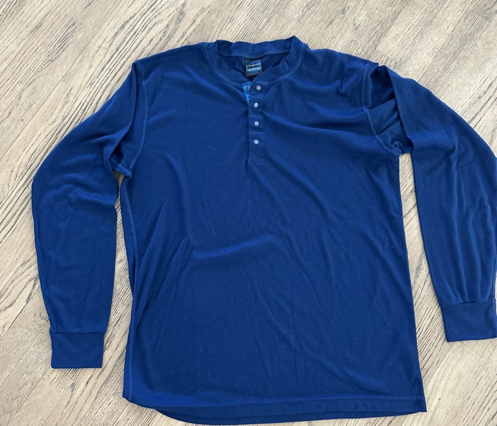 Patagonia Henley Capilene Baselayer Cool Daily Long Sleeve Shirt 44231 Men's XL