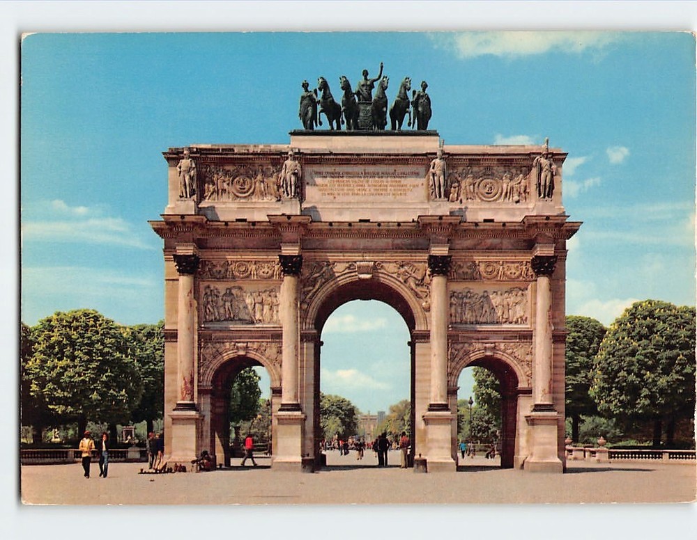 Postcard L'Arc de Triomphe Paris France