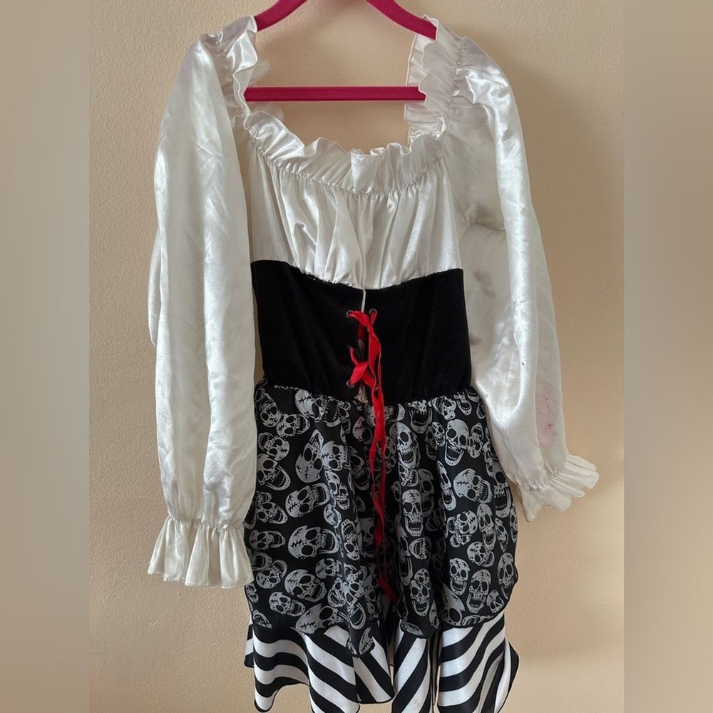 Girls Pirate Dress with accessories Halloween Costume Size Large