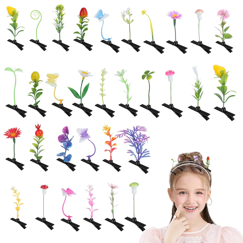 40PCS Colorful Butterfly Sprout Hair Clips for Women and Girls