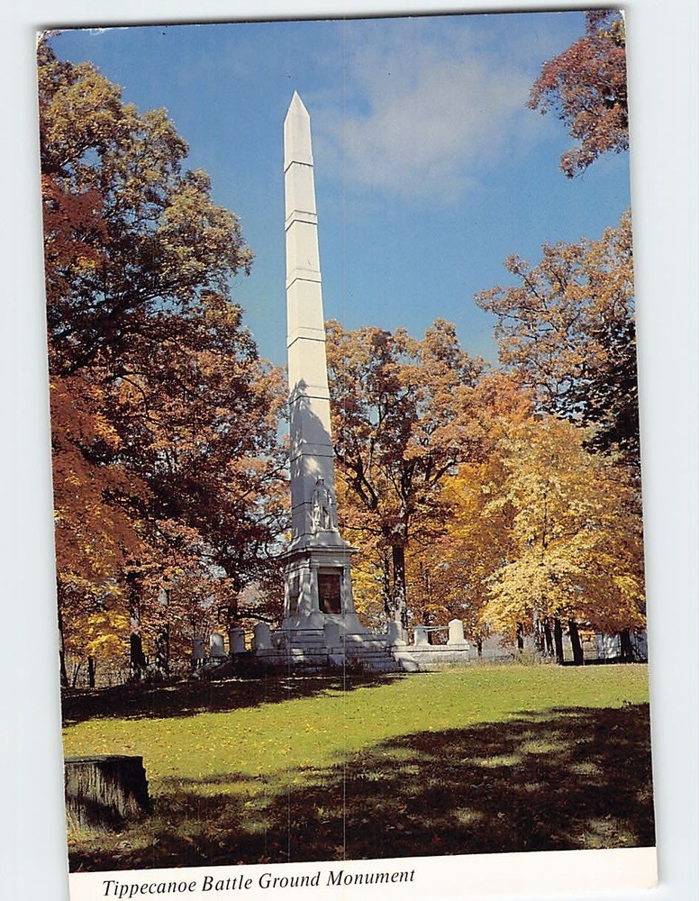 Postcard Tippecanoe Battle Ground Monument Battle Ground Indiana USA