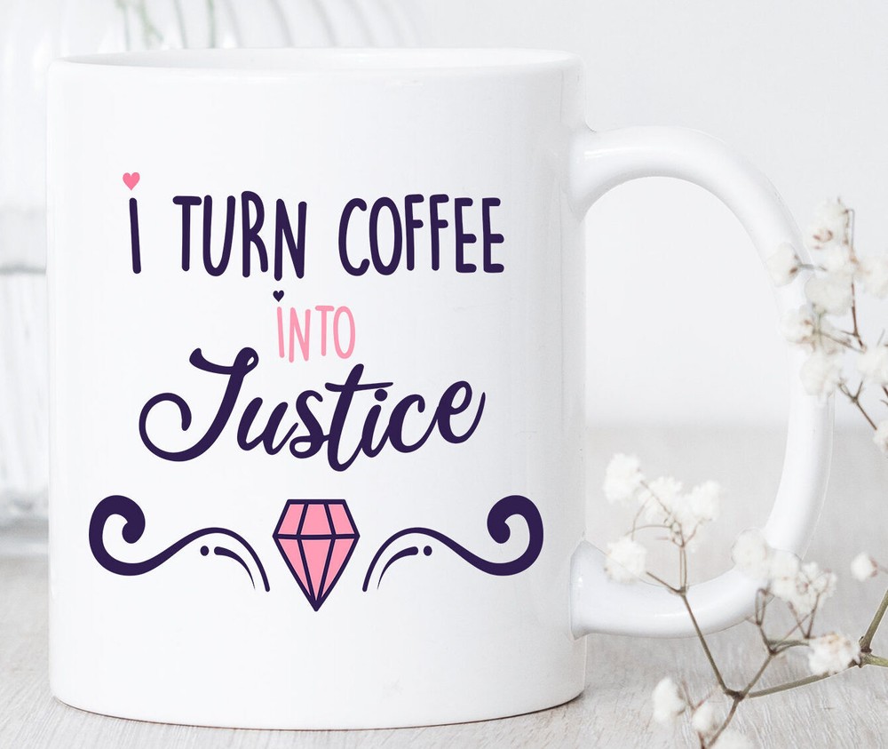Lawyer Coffee Justice Mug - Funny Attorney Gift for Legal Professionals  