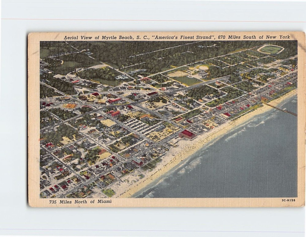 Postcard Aerial View Myrtle Beach South Carolina USA
