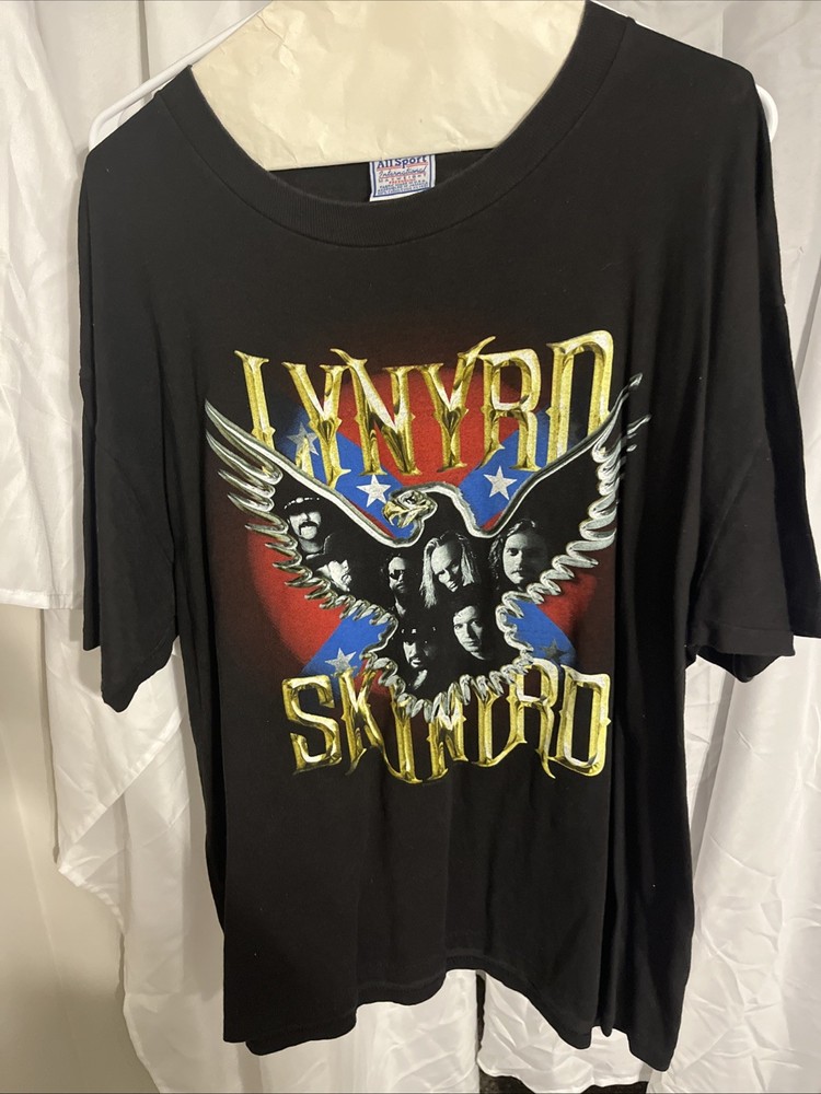 Vintage Lynyrd Skynyrd 1999/2000 Tour T Shirt XL Black Single Stitch Oneita