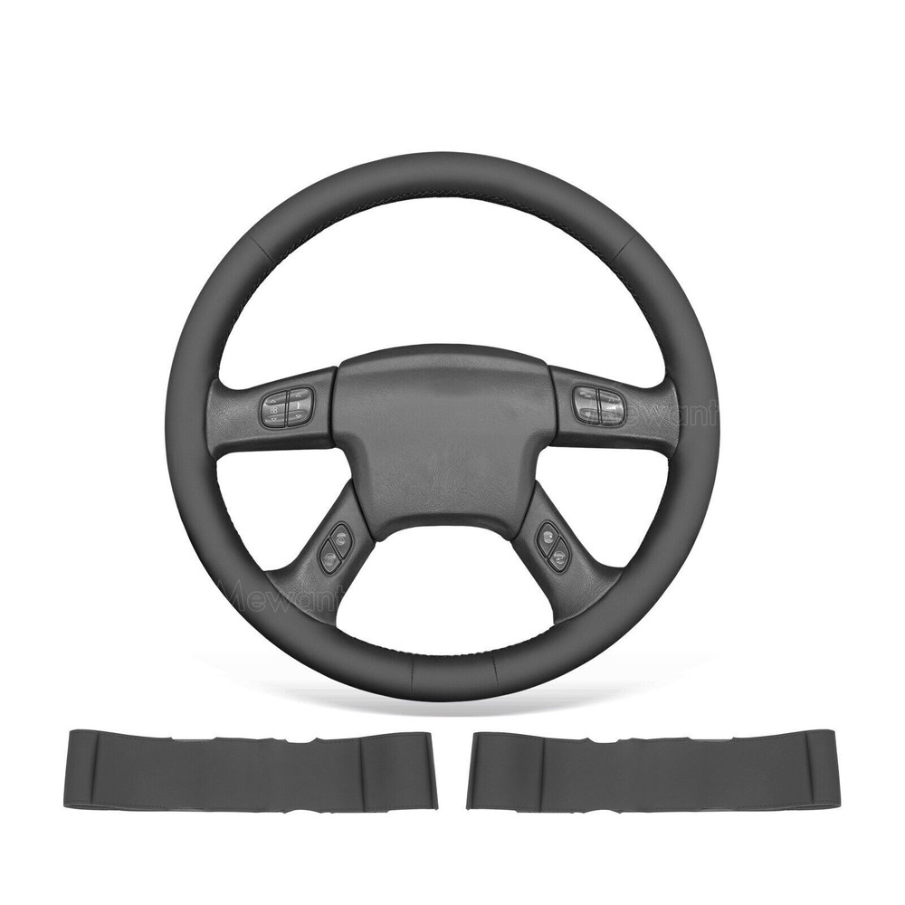 Hand Stitched Leather Steering Wheel Cover for 2003-2007 Chevy Silverado
